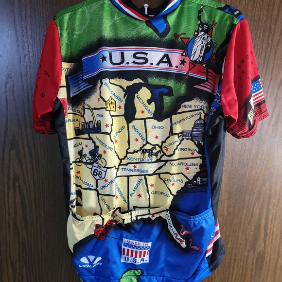 RARE Voler One if by Land, Two if by Sea Cycling Jersey Size Medium - Picture 2 of 7